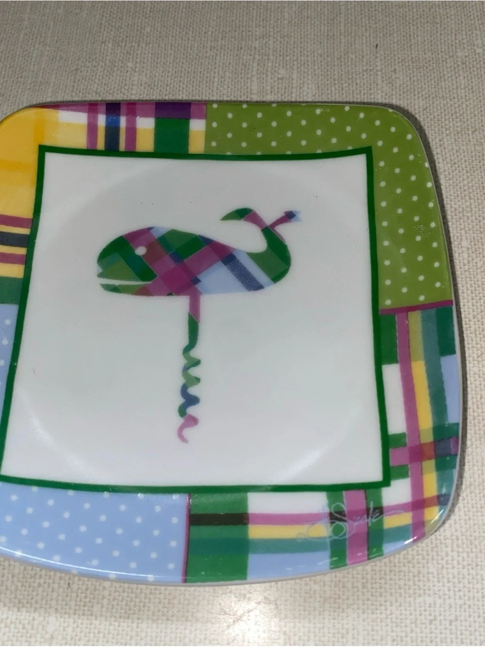Thirstystone Ceramic Vineyard VTG Whales‎ & Alligator Coasters Set of 4